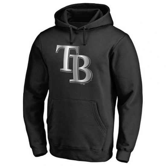 Men MLB Tampa Bay Rays Platinum Collection Pullover Hoodie Black
